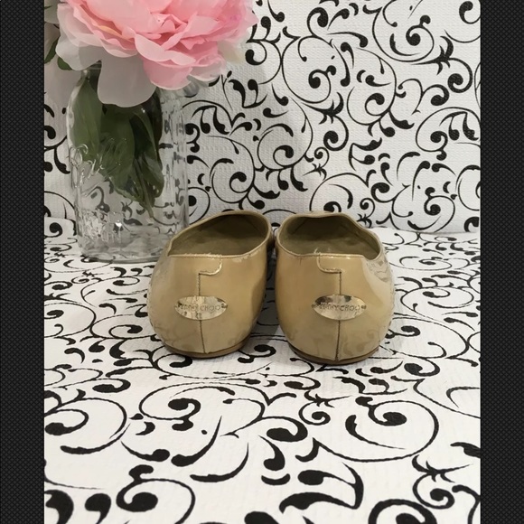 Jimmy Choo Natural Pointy Toe Ballet Flats - Picture 4 of 8